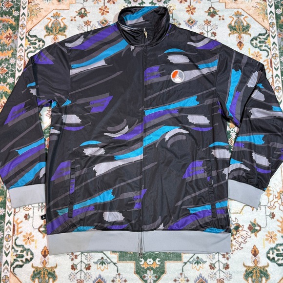 Vintage Air Jordon Men's Black Purple Agua Jacket size XL - Picture 1 of 6